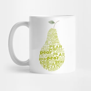 Typographic pear Mug